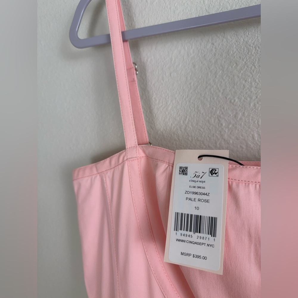 Cinq á Sept Elsie Dress Pale Rose 10 Single-Tiered Midi-Dress 10 - Picture 3 of 15